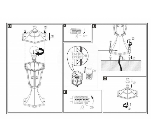 Наземный низкий светильник Eglo ПРОМО Laterna 4 22472