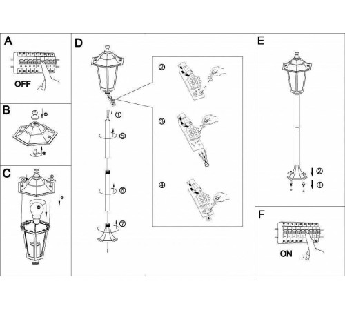 Наземный высокий светильник Eglo ПРОМО Laterna 5 22995
