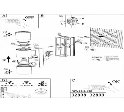 Светильник на штанге Eglo ПРОМО Riga 5 32898