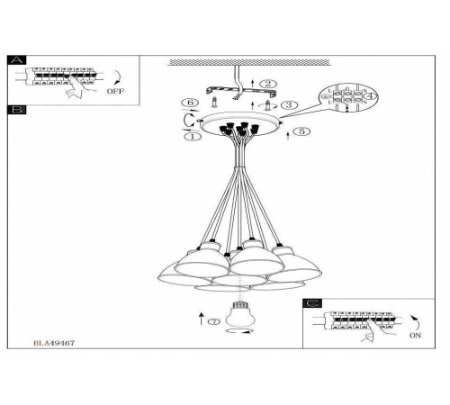Подвесная люстра Eglo ПРОМО Priddy 49467