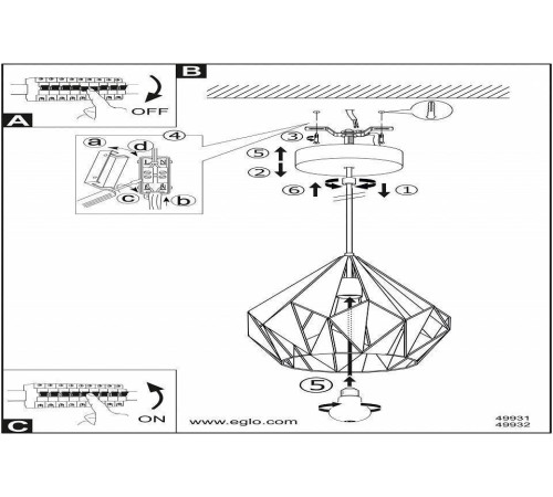 Подвесной светильник Eglo Carlton 1 49931