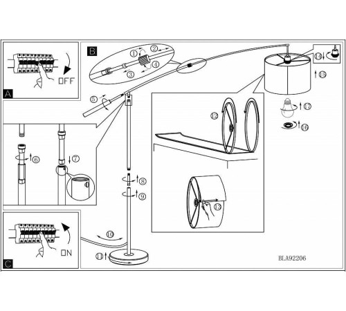 Торшер Eglo Nadina 92206