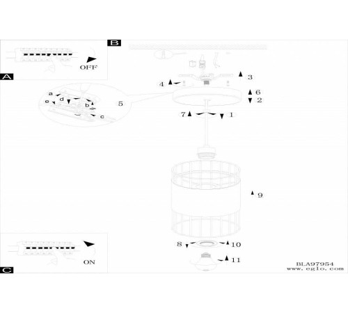 Подвесной светильник Eglo ПРОМО Norumbega 97954