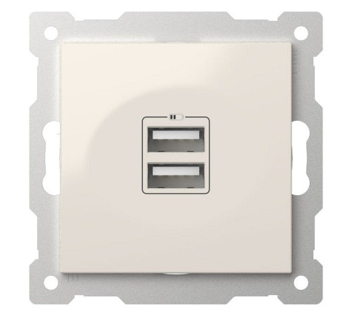 Розетка 2хUSB type A без рамки Elbi Eleсtriс Zena Vega 609-010200-143