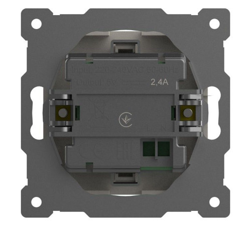 Розетка 2хUSB type A без рамки Elbi Eleсtriс Zena Vega 609-010200-143