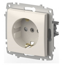 Розетка с заземлением и со шторкой, без рамки Elbi Eleсtriс Zena Vega 609-010200-243