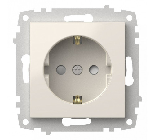 Розетка с заземлением и со шторкой, без рамки Elbi Eleсtriс Zena Vega 609-010200-243
