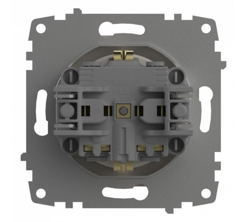 Розетка с заземлением и со шторкой, без рамки Elbi Eleсtriс Zena Vega 609-010200-243