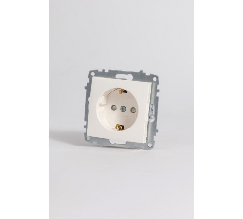 Розетка с заземлением и со шторкой, без рамки Elbi Eleсtriс Zena Vega 609-010200-243
