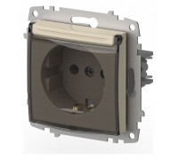 Розетка с заземлением с крышкой, без рамки Elbi Eleсtriс Zena Vega 609-010300-218