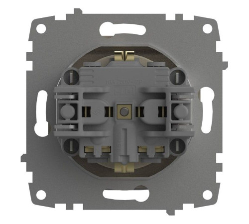 Розетка с заземлением с крышкой, без рамки Elbi Eleсtriс Zena Vega 609-010300-218
