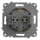 Розетка с заземлением и со шторкой, без рамки с крышкой Elbi Eleсtriс Zena Vega 609-010300-219