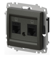 Розетка двойная Ethernet RJ-45 без рамки Elbi Eleсtriс Zena Vega 609-011100-248