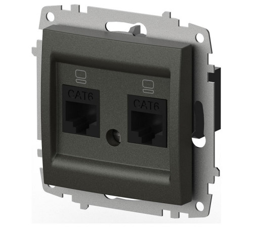 Розетка двойная Ethernet RJ-45 без рамки Elbi Eleсtriс Zena Vega 609-011100-248