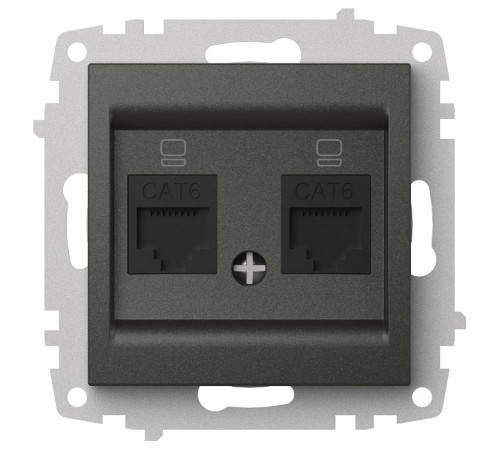 Розетка двойная Ethernet RJ-45 без рамки Elbi Eleсtriс Zena Vega 609-011100-248