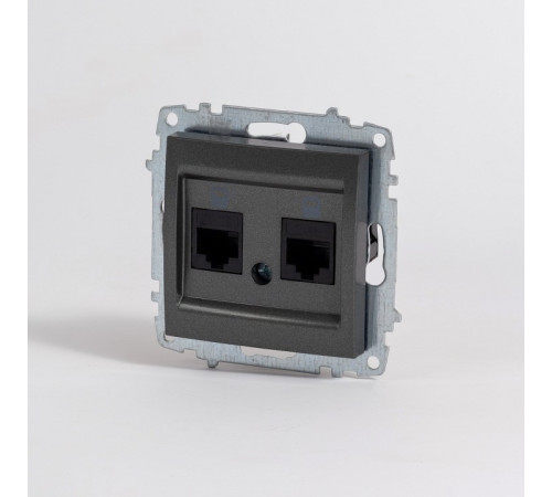 Розетка двойная Ethernet RJ-45 без рамки Elbi Eleсtriс Zena Vega 609-011100-248