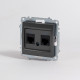 Розетка двойная Ethernet RJ-45 без рамки Elbi Eleсtriс Zena Vega 609-011100-248