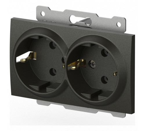 Розетка двойная с заземлением, без рамки Elbi Eleсtriс Zena Vega 609-011100-907