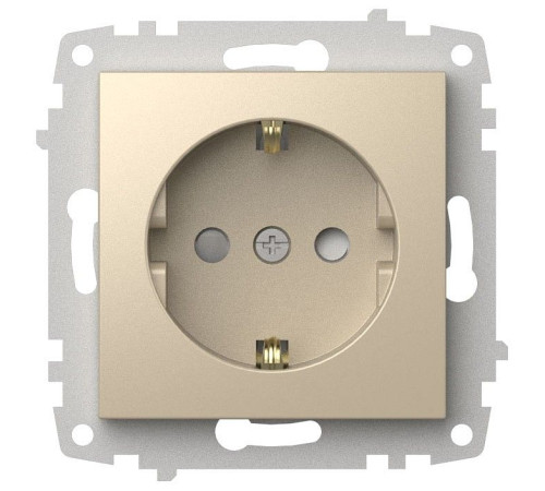 Розетка с заземлением и со шторкой, без рамки Elbi Eleсtriс Zena Vega 609-012500-243