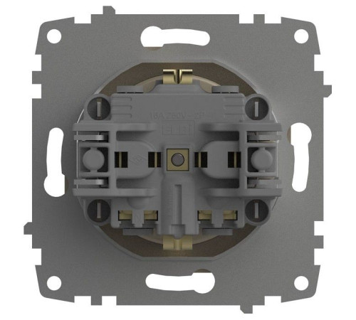 Розетка с заземлением и со шторкой, без рамки Elbi Eleсtriс Zena Vega 609-012500-243