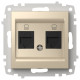 Розетка двойная Ethernet RJ-45 без рамки Elbi Eleсtriс Zena Vega 609-012500-248