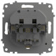Розетка с заземлением и со шторкой и 2хUSB type A, без рамки Elbi Eleсtriс Zena Vega 609-012500-317