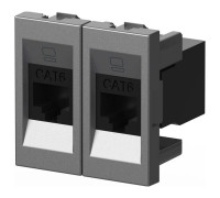 Розетка двойная Ethernet RJ-45 без рамки Elbi Eleсtriс Moda Vox 611-041032-248