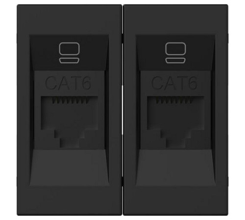 Розетка двойная Ethernet RJ-45 без рамки Elbi Eleсtriс Moda Vox 611-044832-248