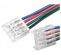 Соединитель лент линейный жесткий ELFLED  Conn-4p/w/4p-SMD-10mm