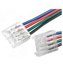 Соединитель лент линейный жесткий ELFLED  Conn-4p/w/4p-SMD-10mm