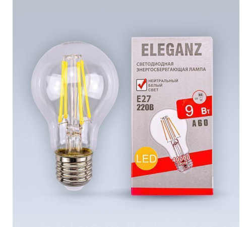 Лампа светодиодная Eleganz E27 9Вт 4500K 1403