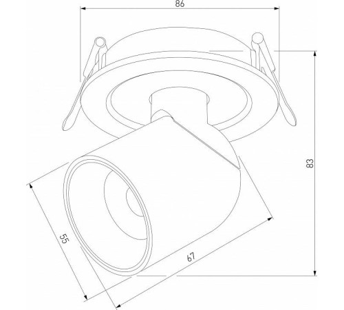 Встраиваемый светильник на штанге Elektrostandard Spot a065457