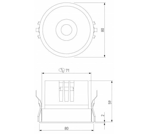 Встраиваемый светильник Elektrostandard Forte a069412