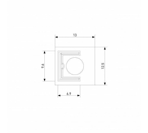 Заглушка для профиля с отверстием Elektrostandard ZLL ZLL-2-ALP024