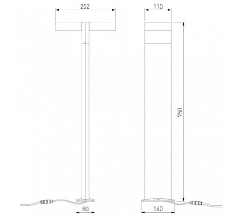 Наземный высокий светильник Elektrostandard Twin 35170/F