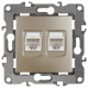 Розетка двойная Ethernet RJ-45 без рамки Эра Эра 12 12-3108-04