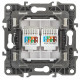 Розетка двойная Ethernet RJ-45 без рамки Эра Эра 12 12-3108-04
