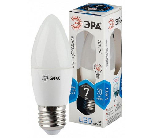 Лампа светодиодная Эра Стандарт LED B35-7W-840-E27