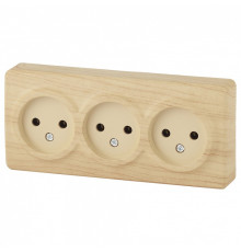 Розетка тройная без заземления Эра Эра Эксперт 11-2207-11