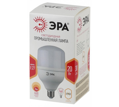 Лампа светодиодная Эра Стандарт LED POWER T80-20W-2700-E27