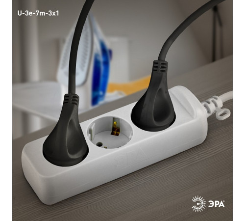 Удлинитель Эра U-3e-7m-3x1