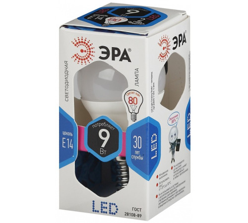 Лампа светодиодная Эра Стандарт LED P45-9W-840-E14