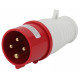 Вилка прямая ЭРА 3P+PE 16А IP44 V-16-3P-PE-IP44