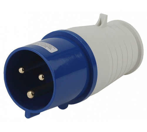 Вилка прямая ЭРА 2P+PE 32А IP44 V-32-2P-PE-IP44