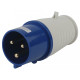 Вилка прямая ЭРА 2P+PE 32А IP44 V-32-2P-PE-IP44
