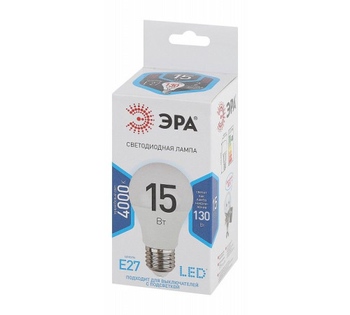 Лампа светодиодная Эра Стандарт LED A60-15W-840-E27
