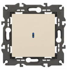 Выключатель одноклавишный с подсветкой без рамки Эра Эра Elegance 14-1102-02