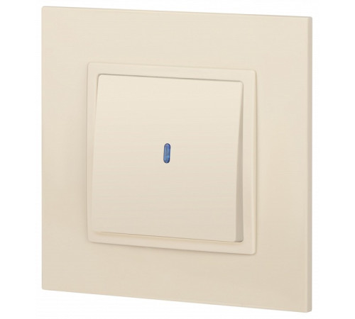 Выключатель одноклавишный с подсветкой без рамки Эра Эра Elegance 14-1102-02