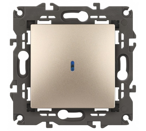 Выключатель одноклавишный с подсветкой без рамки Эра Эра Elegance 14-1102-04