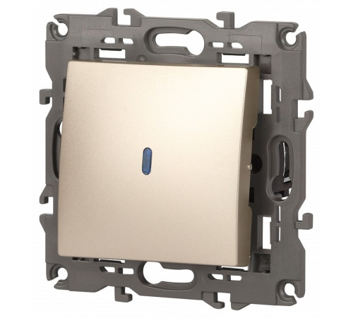 Выключатель одноклавишный с подсветкой без рамки Эра Эра Elegance 14-1102-04